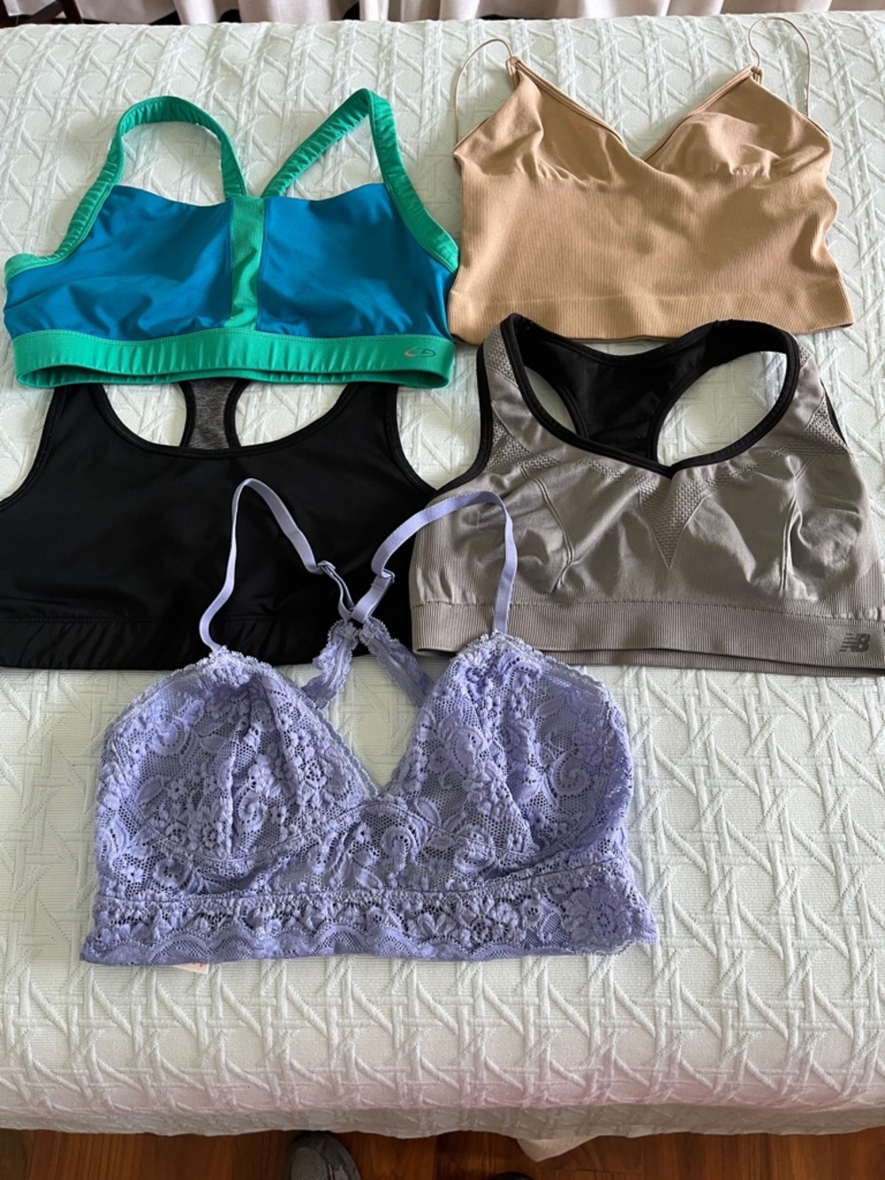 Easy care work out & comfy bras
